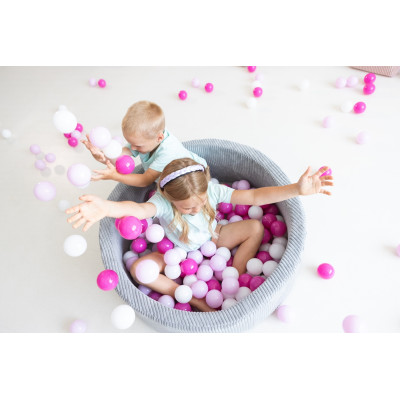 Piscina rotonda in velluto a coste con 200 palline ⌀90cm